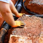 Process of assembling drainage pipes for outflow of rain water a storm water in an underground